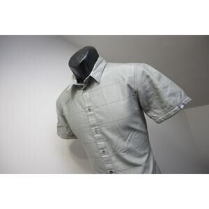 Mammut Button Up Camp Shirt Checks Short Sleeve Hiking Outdoors Mens Size Small